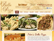Tablet Screenshot of petersbellapizza.com